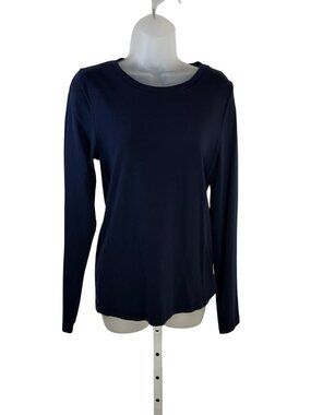 J.Crew Navy Blue Long Sleeve Perfect Fit Crew Neck Tee Size XL